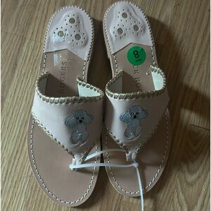 Light Pink with poodle embroidering on top gold